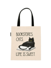 Bookstore Cats Tote Bag By Out of Print Cover Image