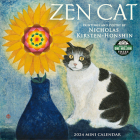 Zen Cat 2024 Mini Wall Calendar: Meditational Art by Nicholas Kirsten-Honshin By Amber Lotus Publishing (Created by) Cover Image